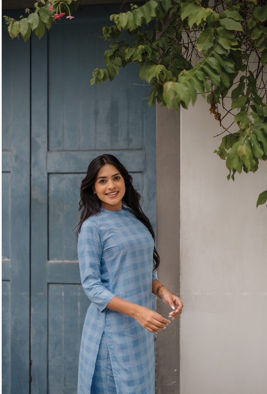 Untamed Blue with Nomadic Spirit printed Viscose Co-ords