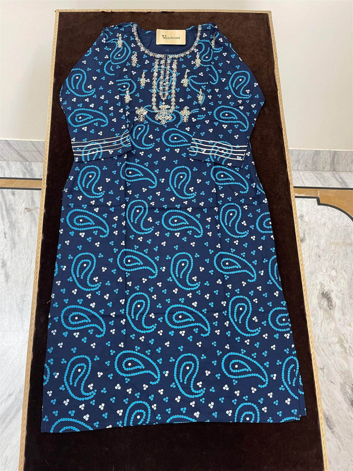 Blue SHRARA Cotton Suit