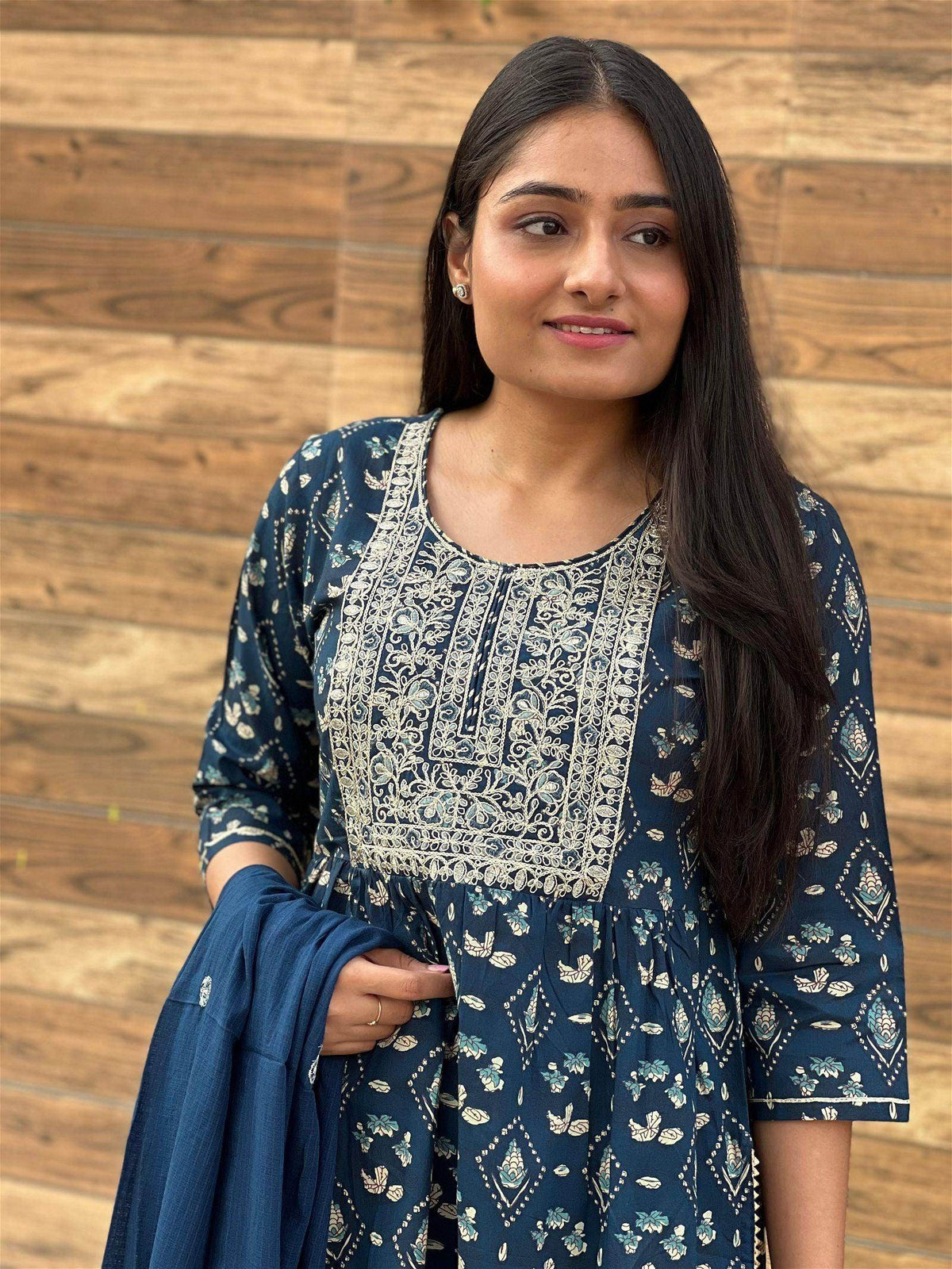 Indigo Cotton Suit