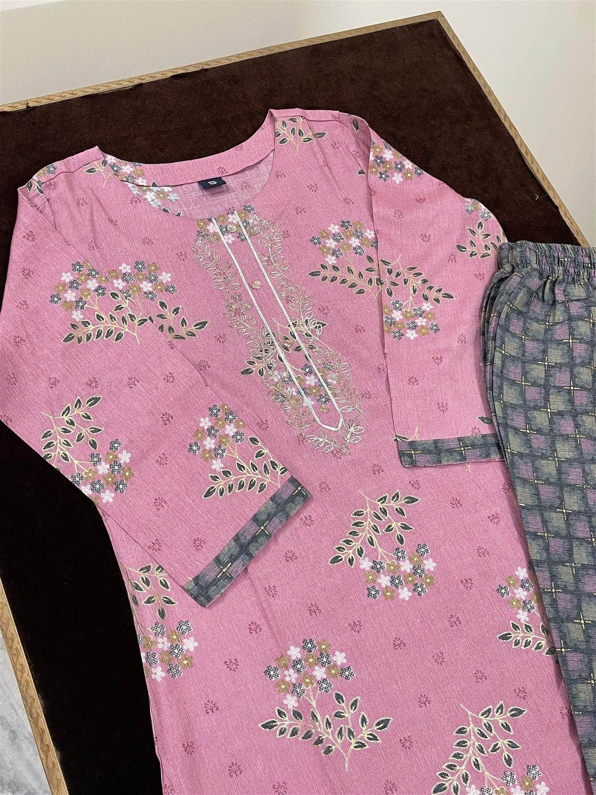 MUSLIN SUIT PNK