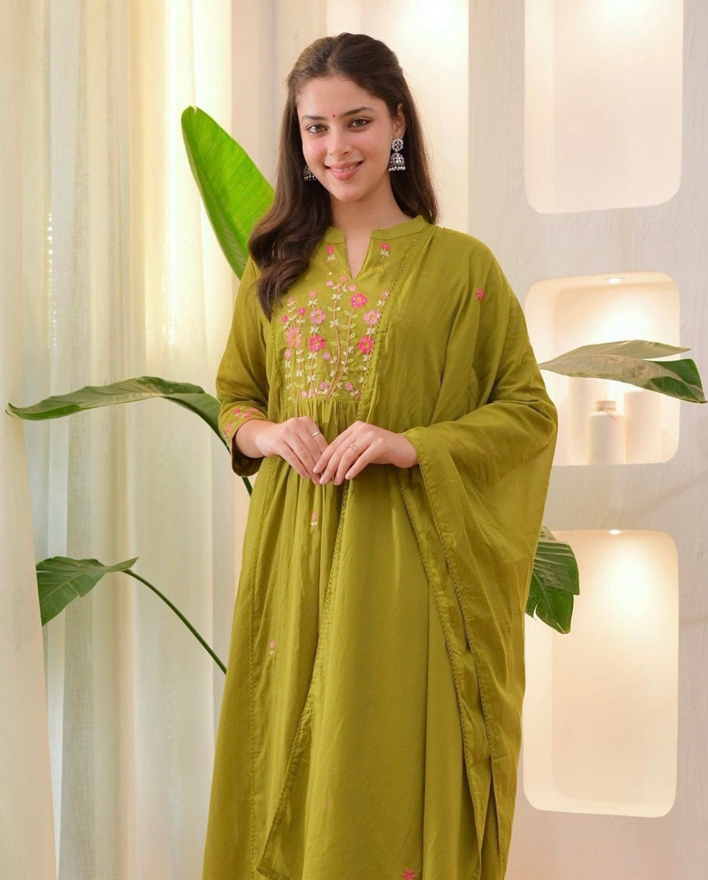 Amayra Cotton Threadwork Pant Dupatta Set – Thread & Lacework