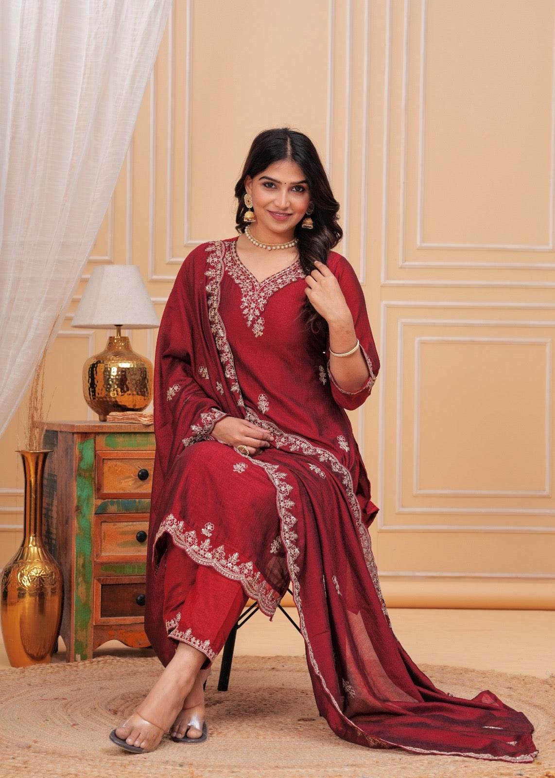 Maharani Dola Silk Suit