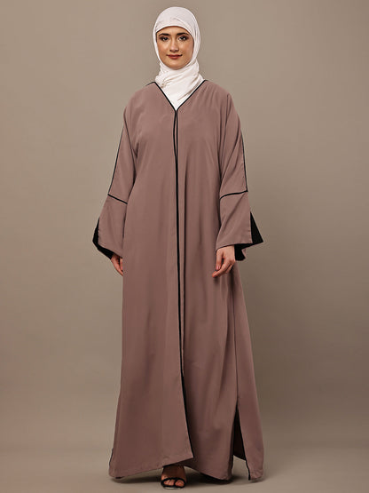 Taupe Line Abaya