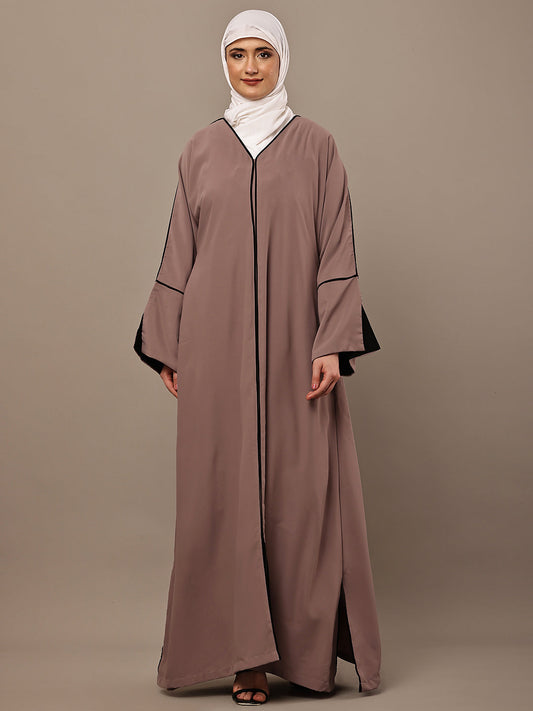 Taupe Line Abaya