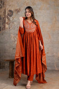 Amayra Mul Mul Cotton Neck Embroidery Work Kurti Pant And Dupatta
