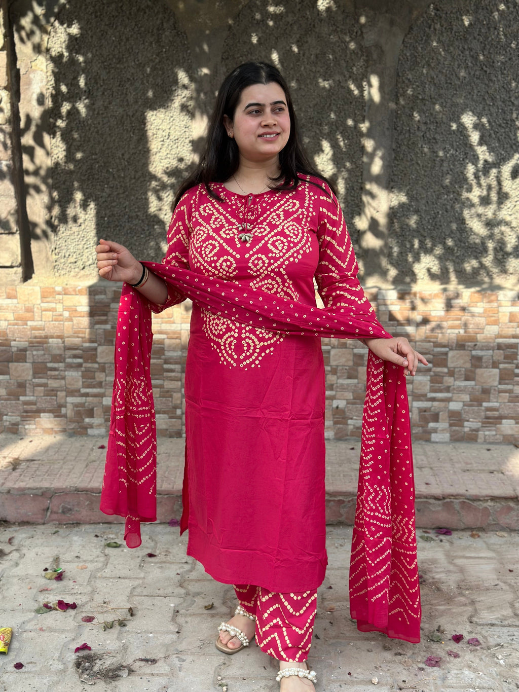 Amayra Cotton Kurta Embroidery Work Kurti Pant And Dupatta