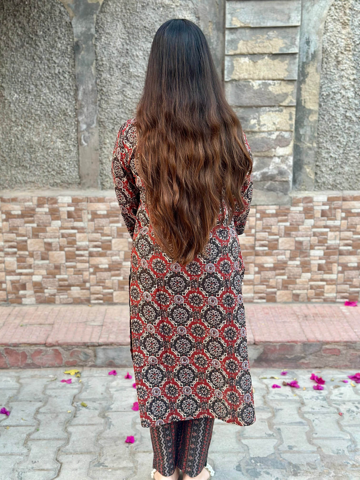 Ajrakh print kurta set with pants