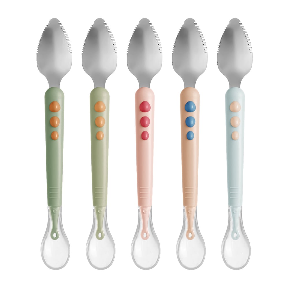 Baby Double Head Scraping Fruit Spoon