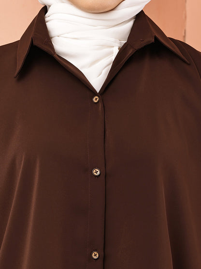 Chocolate Brown Relaxed-Fit Co-Ord Set
