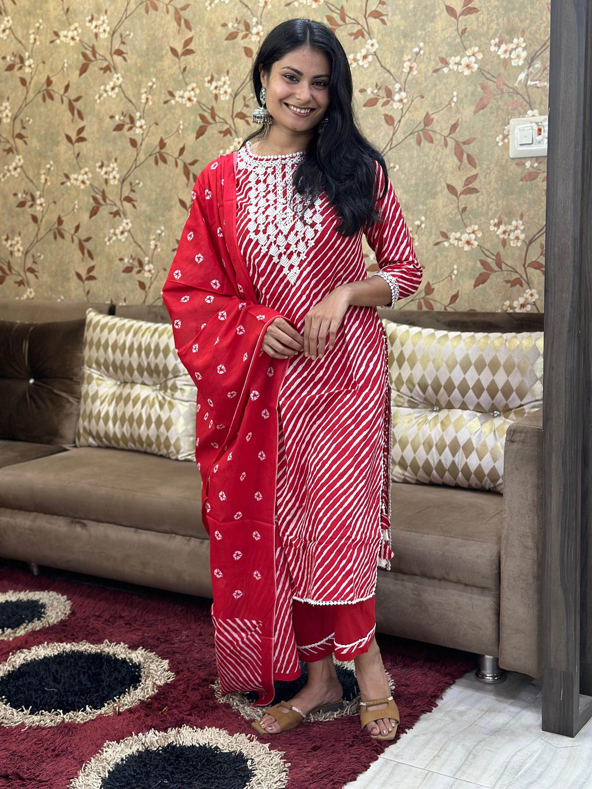 Premium Cotton Suit For Women RED