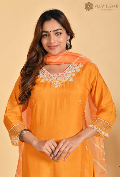 Modal Shimmer Silk Suit