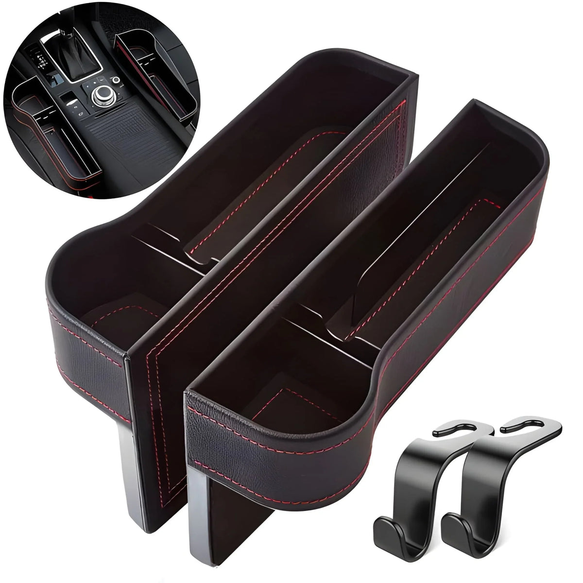 Car Seat Gap Filler Organizer with Cup Holder Front Side