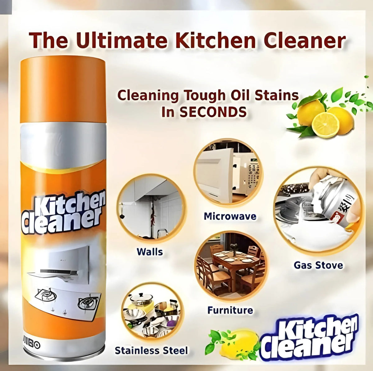 AIBO Kitchen Cleaner Foam Spray (500ml)