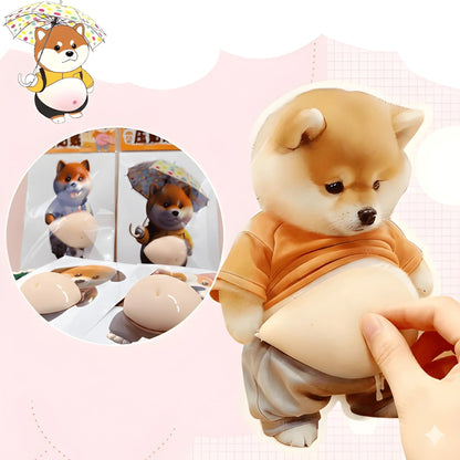 Deb Dog Squishy Sticker, 3D Tummy, Marshmallow Texture, Cute, Squeeze Sticker, Stress Relief, Cell Phone, Notebook, Decoration, Fluffy, Chewy, Healing Goods, Gift