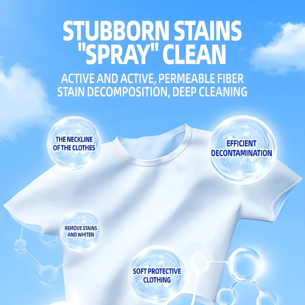 All-Purpose Clothing Stain Cleaner - Removes Coffee, Wine & Oil Stains in Seconds! Pack of 2