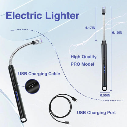 Electric Rechargeable USB Lighter with Flexible Neck