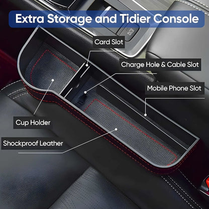 Car Seat Gap Filler Organizer with Cup Holder Front Side