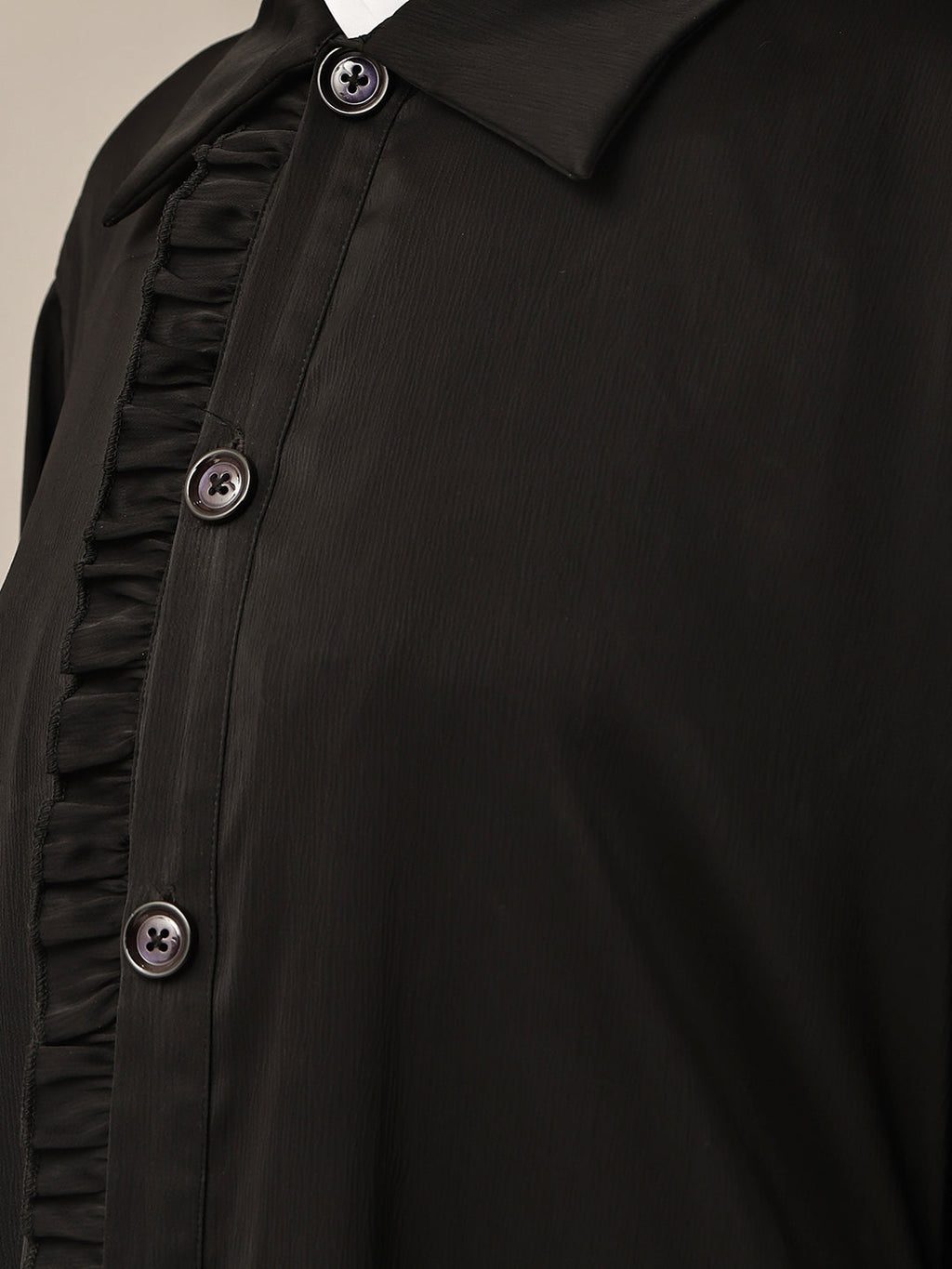 Black Ruffle Abaya