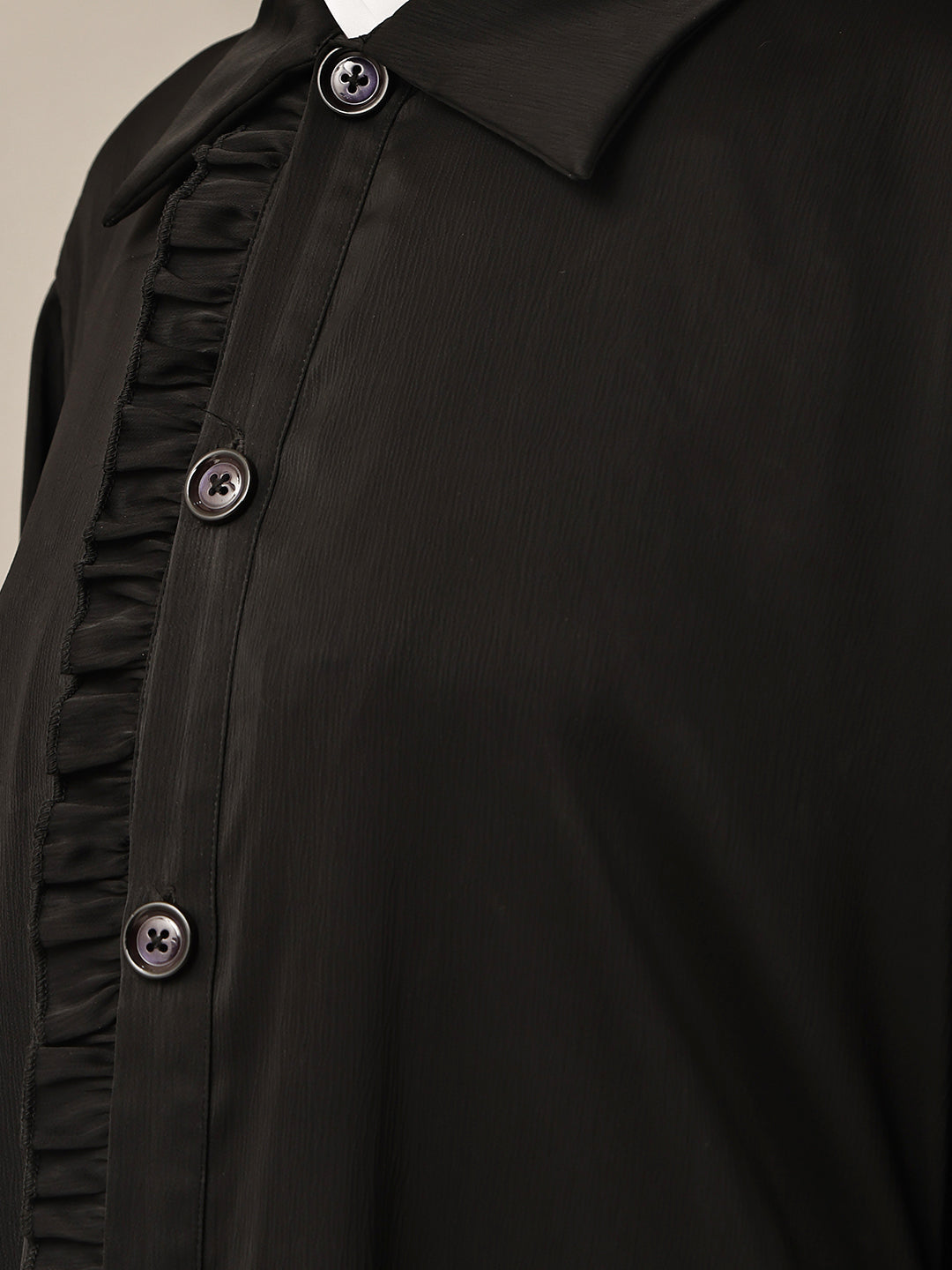 Black Ruffle Abaya