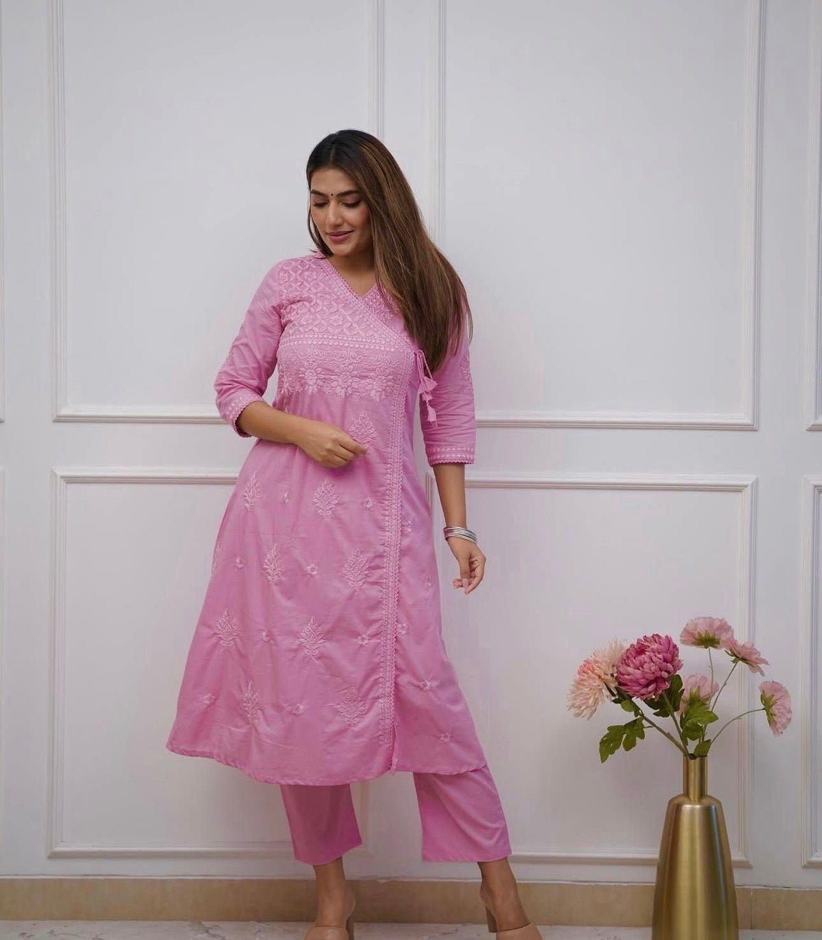 Cotton Chikankari kurta Set