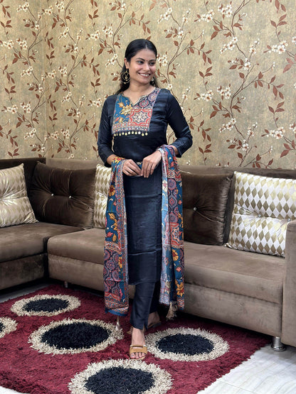 Phulkari Silk suit