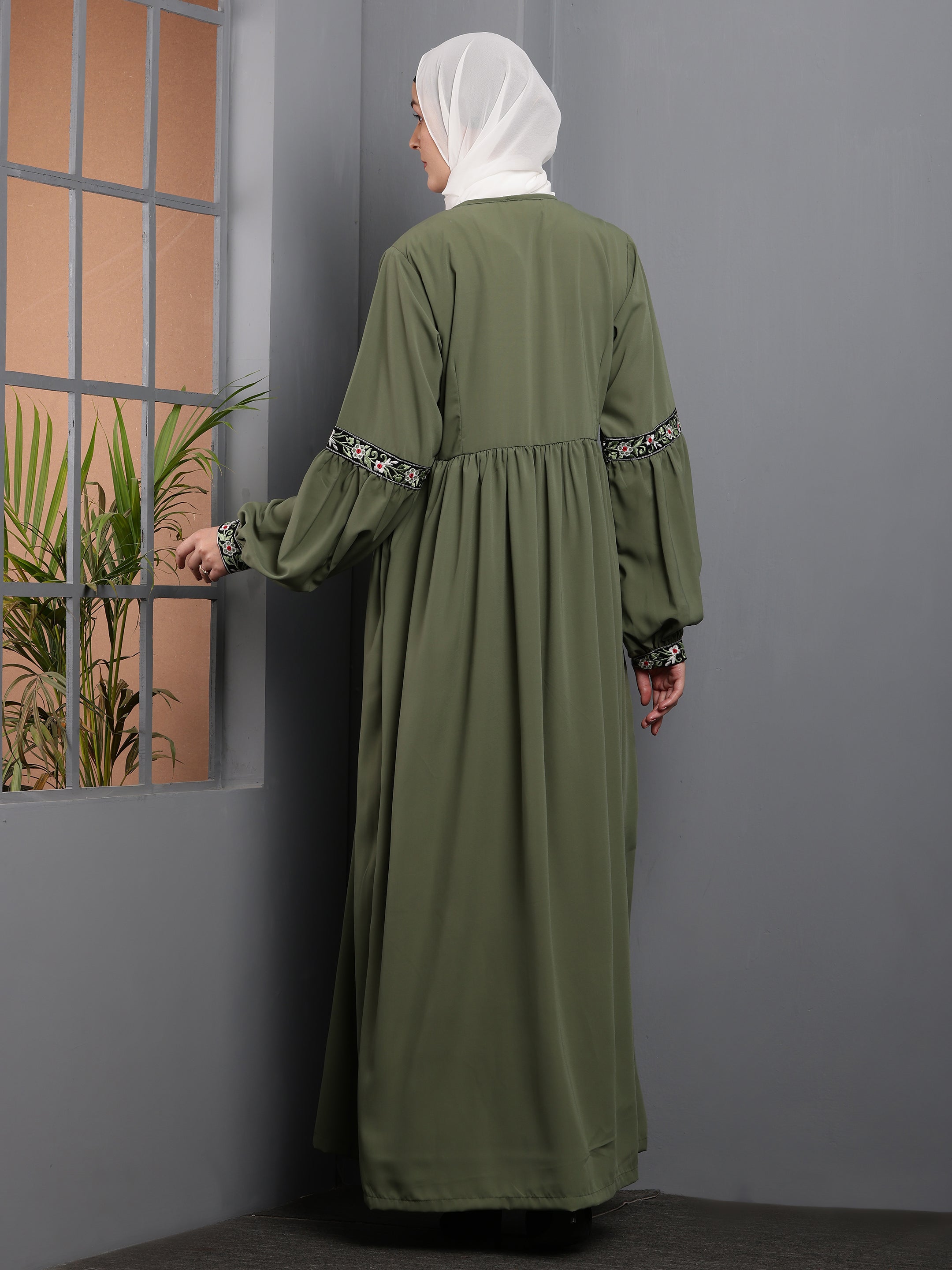 Olive Radiance  Abaya