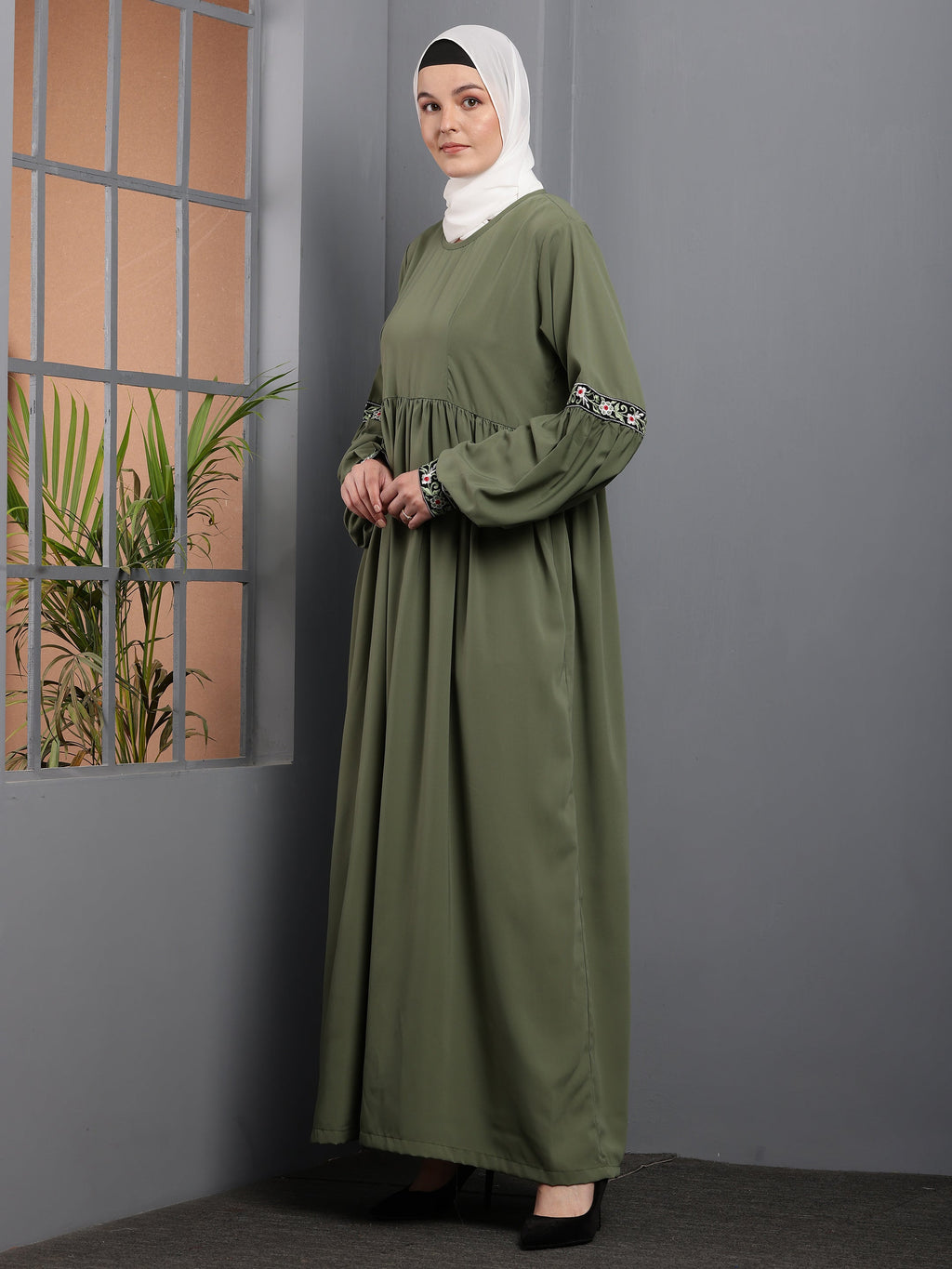 Olive Radiance  Abaya