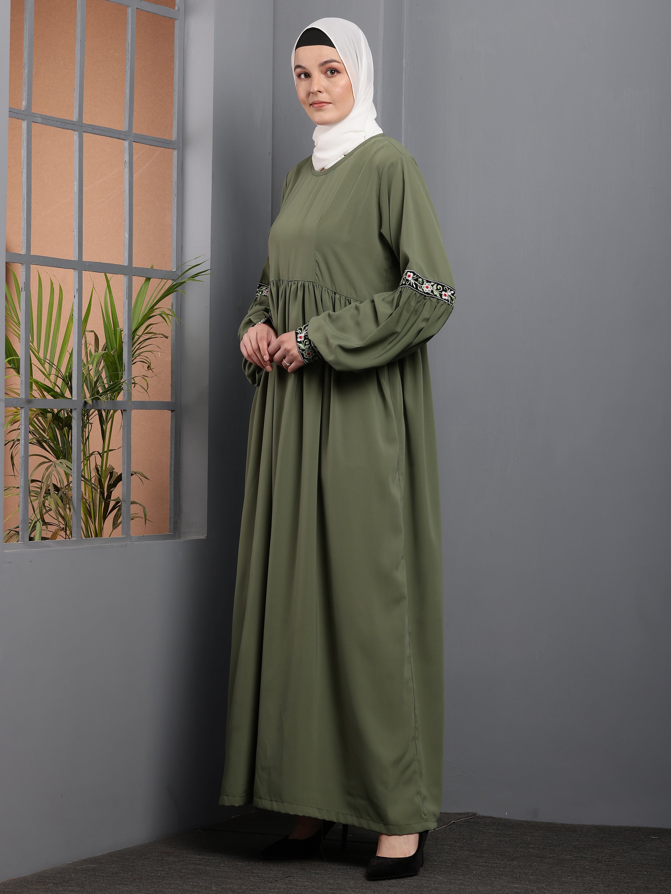 Olive Radiance  Abaya