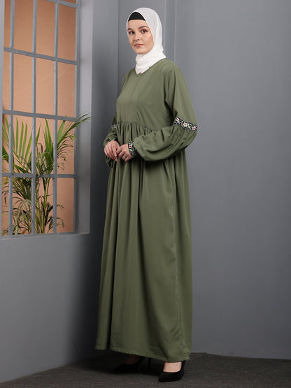 Olive Radiance  Abaya