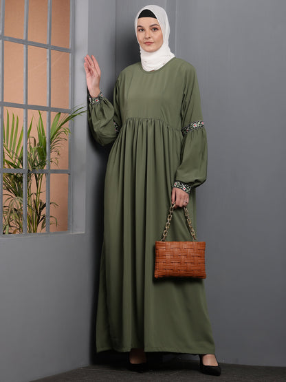 Olive Radiance  Abaya