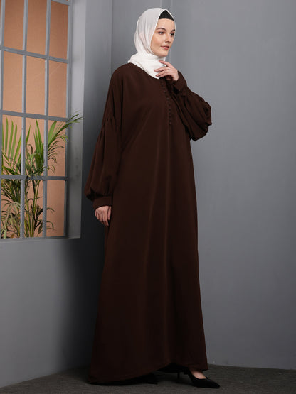 Luxe Gathered Sleeve Abaya