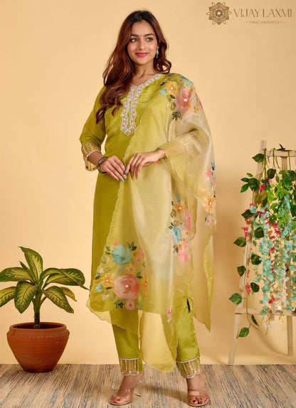 Modal Shimmer Silk Suit