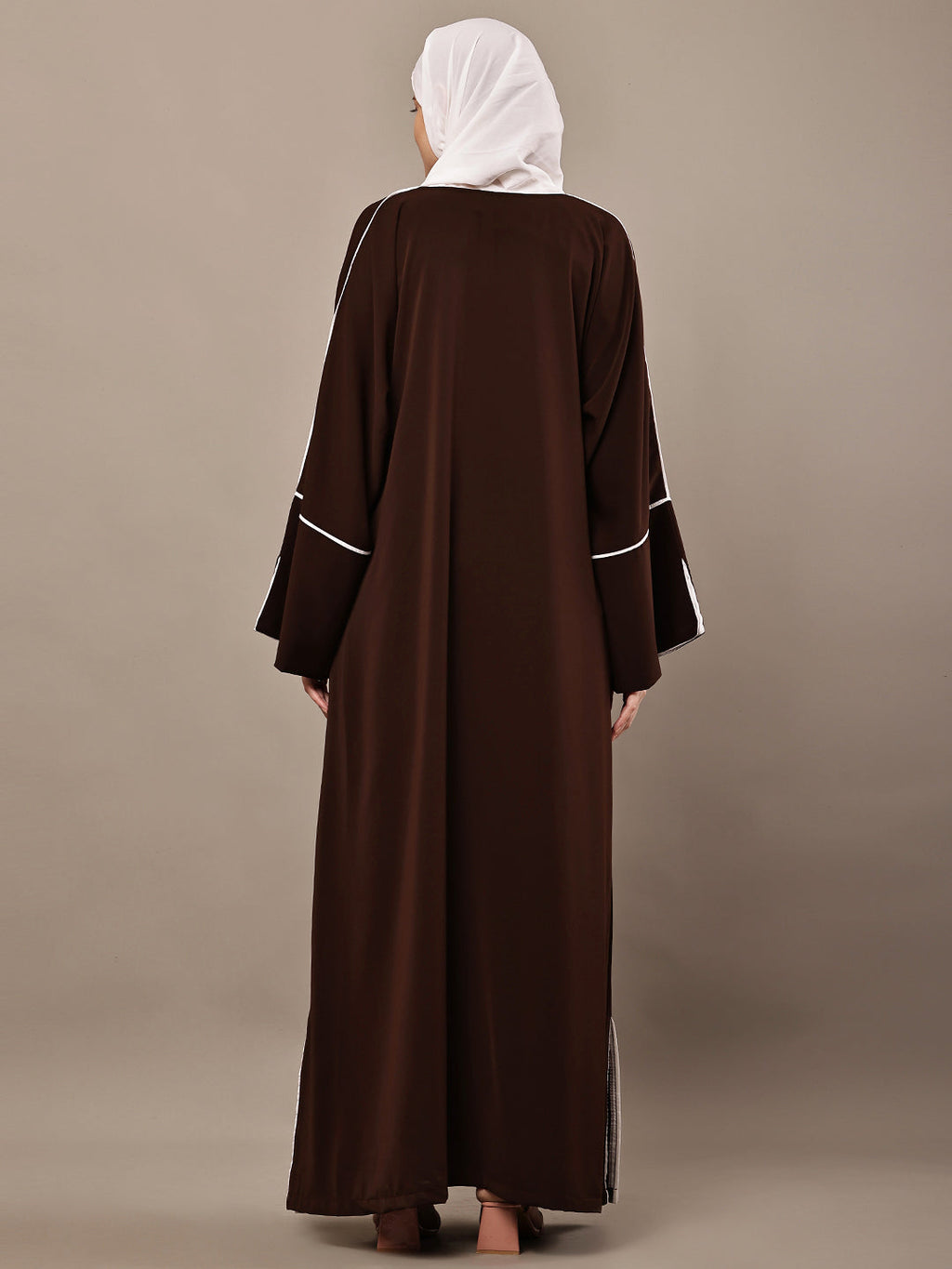 Aaliyah Cocoa Trim Abaya