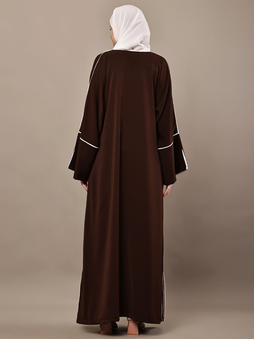 Aaliyah Cocoa Trim Abaya