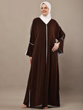 Aaliyah Cocoa Trim Abaya