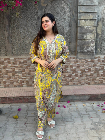 Cotton kalamkari kurta set for women