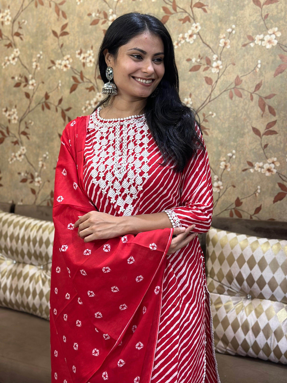 Premium Cotton Suit For Women RED