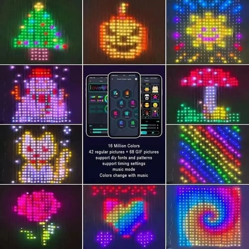Color Waves LED Curtain Sync Lights