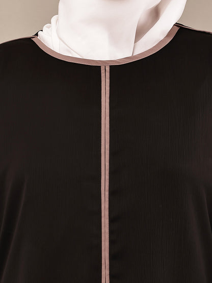 Noor Luxe Contrast Abaya