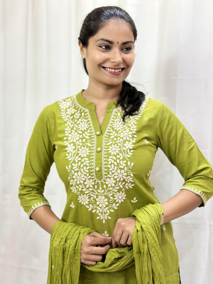 Premium Cotton Suit For Women GRN