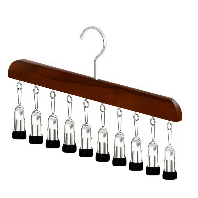 Closet Organizer with 10 Clips - Space Saving Hanging Closet Organizer