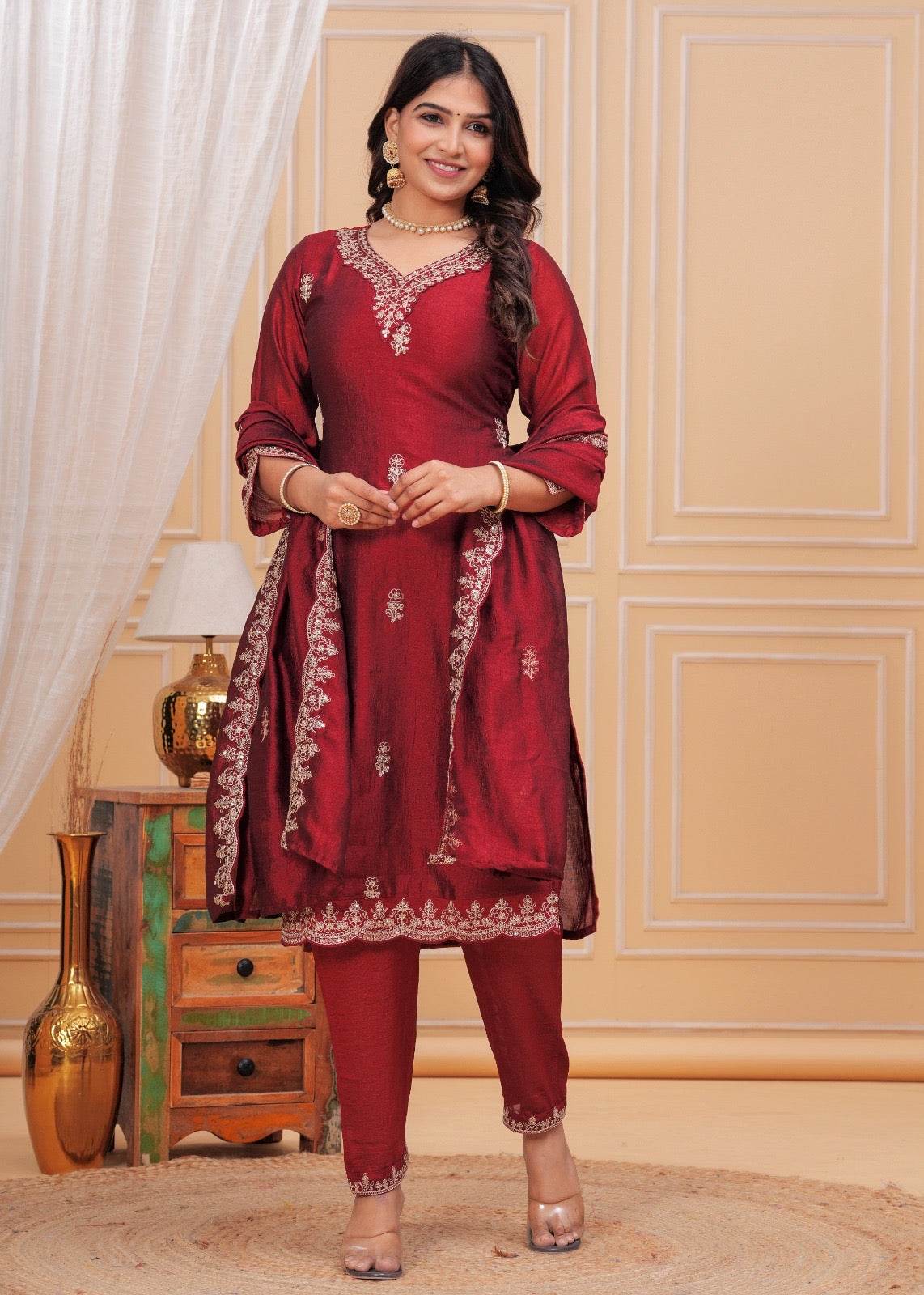 Maharani Dola Silk Suit