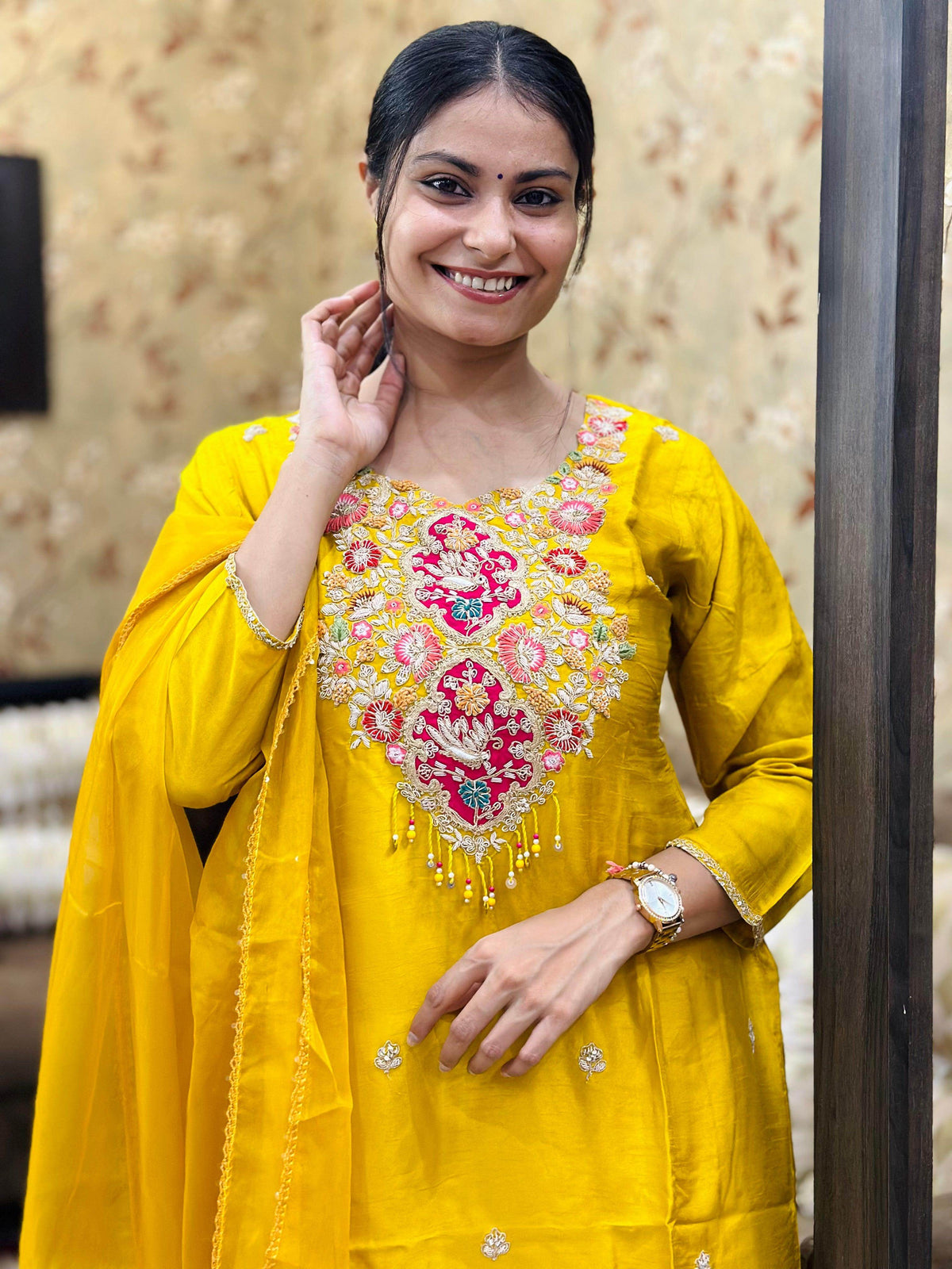 dola silk suit set
