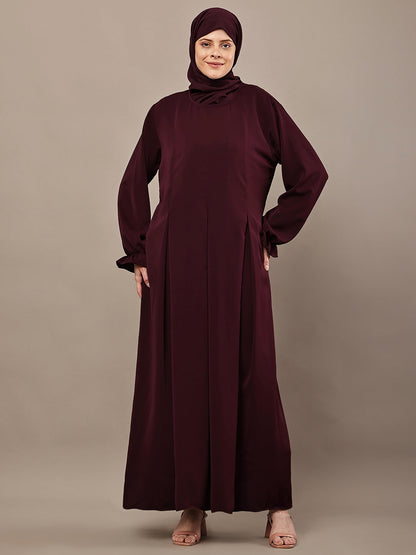 Hafsa Wine Flow Abaya