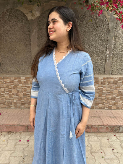 Denim Cotton Anarkali Suit For Women