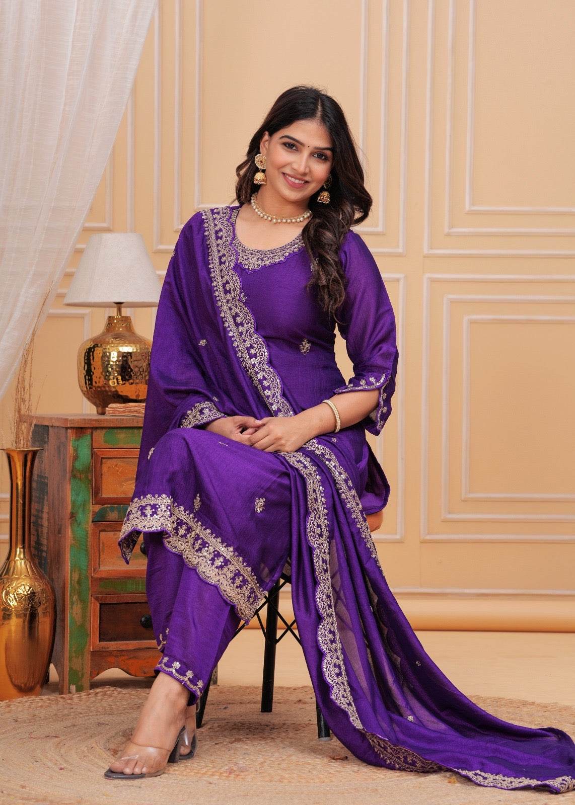 Maharani Dola Silk Suit