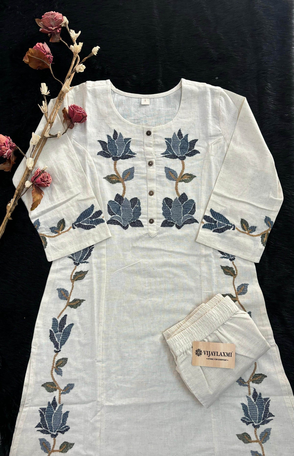 Pure cotton kurta set with pants