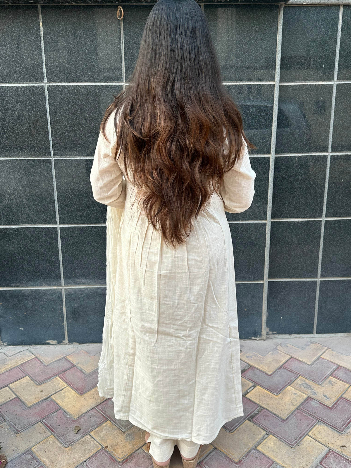 Thread Work Cotton Suit For Women