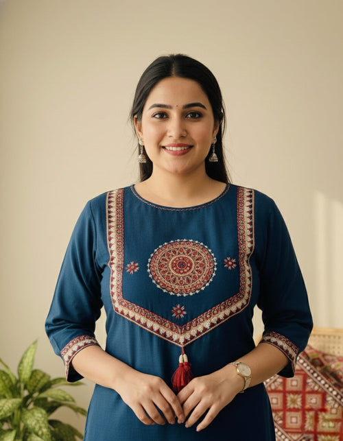 Amayra Arjakh Cotton Kurti Pant Dupatta Set – Thread & Lace