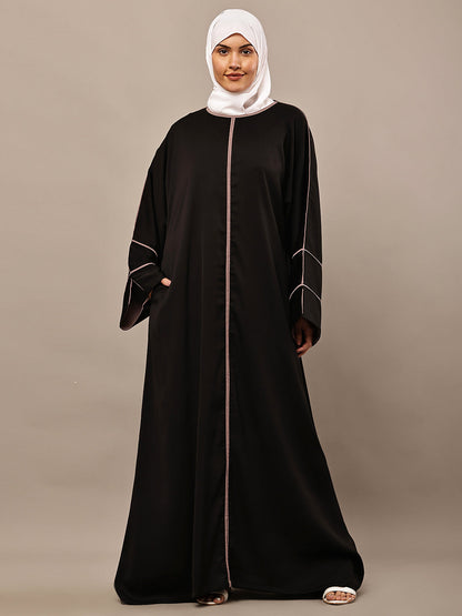 Noor Luxe Contrast Abaya